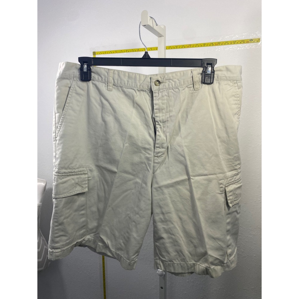 Covington Mens‎ Cargo Shorts Size 38 Stone Beige Cotton Twill Utility Outdoor